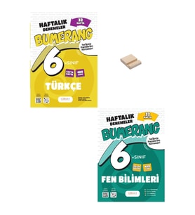 6. Sınıf Bumerang Türkçe ve Fen Bilimleri 32 Haftalık Denemeleri + Telefon Standı