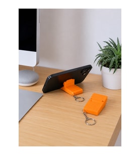 3Dmarketi 3’ü 1 Arada Mini Telefon Tutucu Anahtarlık Charm – Turuncu 3,5 × 7 × 1 cm