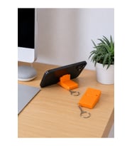 3Dmarketi 3’ü 1 Arada Mini Telefon Tutucu Anahtarlık Charm – Turuncu 3,5 × 7 × 1 cm