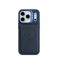 iPhone 17 Pro Max GripStand MagSafe Deri Kılıf Lacivert