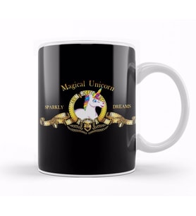 Unicorn Goldwyn Mayer Movie Logo Kupa Bardak Porselen