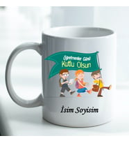 Kişiye Özel İsim ve Fotoğraf Baskılı Öğretmen Temalı Kupa Bardak No:005