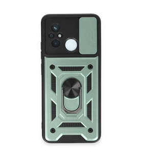 Xiaomi Redmi 12c Kılıf Pars Lens Yüzüklü Silikon - Yeşil