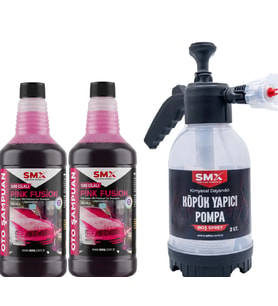 SMX %90 cilalı Pink Fusion Oto Şampuanı 750 ml 2adet ve Köpük Pompası