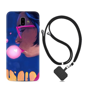 Samsung J6 Plus J7 Prime J7 Pro M20 Kılıf Boyun Askılı Silikon Sakız ve Kız 1767