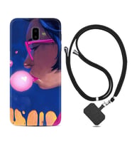 Samsung J6 Plus J7 Prime J7 Pro M20 Kılıf Boyun Askılı Silikon Sakız ve Kız 1767