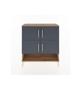 Arges Şifonyer 4 Raflı 4 Kapaklı 88x30x96 Çam-Antrasit