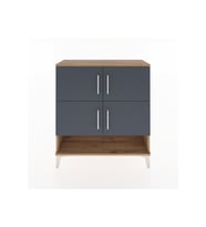 Arges Şifonyer 4 Raflı 4 Kapaklı 88x30x96 Çam-Antrasit