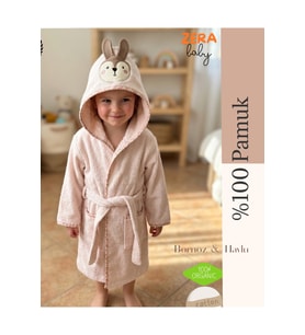 Bebek Bornoz Kundak Havlu Set - % 100 Pamuk