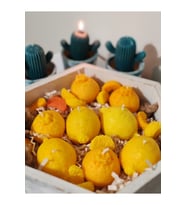 Limon Görünümlü Mum (3 lü set)