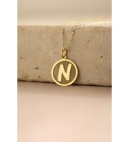 Kişiye Özel Minimalist Harf Kolye 925K Gümüş (Gold)
