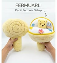 pooh peluş buket ve pembe tavşan peluş buket sevgiliye hediye peluş buket 40 cm