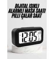 Dijital Masa Saati Termometre Takvim Led Ekran Pilli Ev Ofis Masası