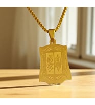 ALLAH Yazılı Çelik Kolye Ucu (Altın)