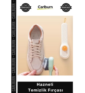 Özel Üretim Ergonomik Tutma Saplı Beyaz Süet Nubuk Bot Ayakkabı Temizleyici Hazneli Temizlik Fırçası