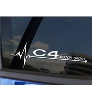 C4 Nabız Kalp atışı sticker 2 adet kelebek cam