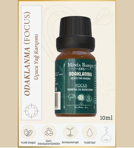 Odaklanma ( Focus ) Uçucu Yağ Karışımı, Özel Seri, 10 ml Ve Buhurdanlık