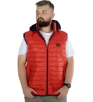 Mode XL Büyük Beden Yelek Kapitone Kapşonlu 22600 Kırmızı