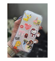 Iphone 11 Uyumlu Sticker Tasarımlı Şeffaf Telefon Kılıfı