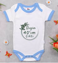 BK Kids 40'ım Çıktı Tasarımlı Mavi Bebek Body Zıbın-1
