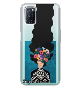 Oppo Uzun Saçlı Kubina Tasarımlı Şeffaf Telefon Kılıfı