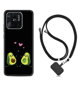 Xiaomi Redmi Note 7 8 9 Pro 10 2022 10 Pro 10S Kılıf Boyun Askılı Silikon Aşık Avokadolar 1642