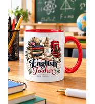Kişiye Özel İngilizce Öğretmeni Kupası English Teacher İsimli Öğretmenler Günü Hediyesi
