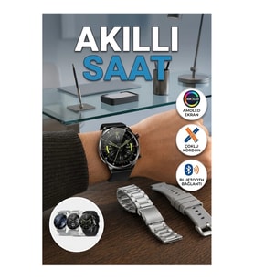 AMOLED Ekranlı Akıllı Saat – Çoklu Kordon, Bluetooth ve Sesli Görüşme