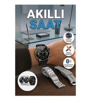 AMOLED Ekranlı Akıllı Saat – Çoklu Kordon, Bluetooth ve Sesli Görüşme