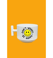 Don't Worry Be Happy Baskılı T Kupa Fincan