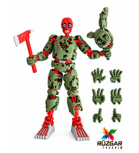 Springtrap Dummy 13 Eklemleri Hareketli T13 Balta Hediyeli