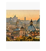 Roma Cityscape Tablo Ahşap Poster Dekoratif
