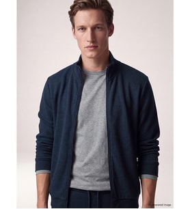 LCWAIKIKI Classic Lacivert Dik Yaka Erkek Fermuarlı Sweatshirt