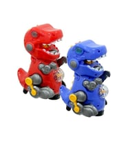 Birlik Pilli Işıklı Duman Püskürten Robot Trex (Çok Renkli)
