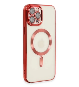 Mey İthalat® iPhone 12 Pro Max Kılıf Kross Magneticsafe Kapak - Kırmızı