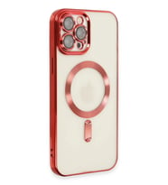 Mey İthalat® iPhone 12 Pro Max Kılıf Kross Magneticsafe Kapak - Kırmızı