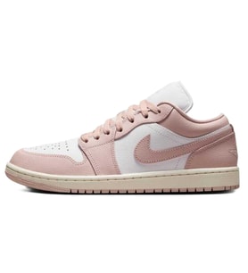 Nike Air Jordan 1 Low Leather Sneaker Unisex Hakiki Deri Günlük Spor Ayakkabı Beyaz Pembe