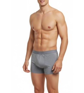 Erkek Likralı Boxer Düz Renk BGL-ST05007 (Gri)