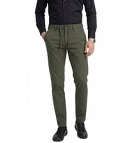 DeepSEA Erkek Haki Esnek Kumaş Slim Fit Beli Lastikli Günlük Spor Pantolon 2601070