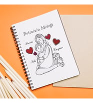 Evimizin Meleği Tasarımlı Defter Kişiye Özel