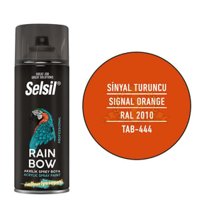 Selsil Rainbow Akrilik Sprey Boya SİNYAL TURUNCU 400 ml. - RAL2010
