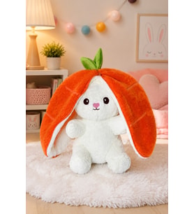 Özgüner Uyku Arkadaşım Tavşan 45 cm Peluş Tavşan (Turuncu)