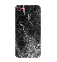 Apple iPhone 5 6 7 8 Plus Se XR Kılıf Desemli Silikon Kara Mermer 1375
