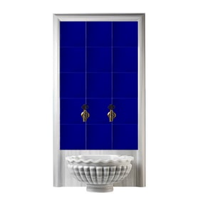 Armada Çini 60x100 Cm Ac 25 Kobalt Serigraf Türk Hamamı Pano