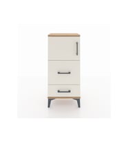 Arges Komodin Tek Raflı 2 Çekmeceli Tek Kapaklı 44x30x96 Çam-Aytaşı