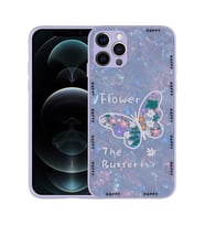 Apple iPhone 13 Pro Kılıf Desenli Sert Silikon Zore Mumila Kılıf Lilac Flower