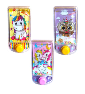 Oyuncak Unicorn Temalı Suda Halka Geçirme Oyunu Su Atarisi Unikorn Temalı 14x7cm. (Çok Renkli)