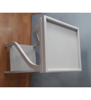 Fiskos 13202 Çiçeklik 4Ayak kare spiral Model MDF Parlak Ahşap ayak Parlak Beyaz 