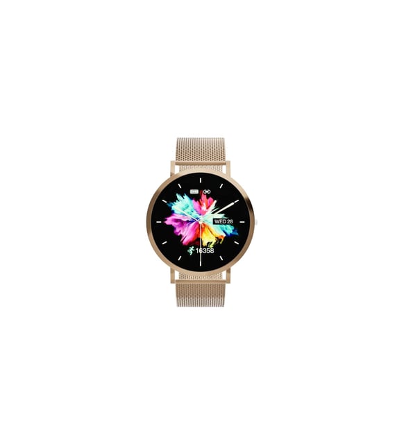 Reo!2018 Fro LW43 Gold Kasa 43 mm Gold Çelik Hasır Kordon Akıllı Saat