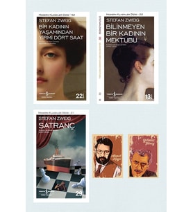 Satranç - Bir Kadının Yaşamından Yirmi Dört Saat - Bilinmeyen Bir Kadının Mektubu (2 NOT DEFTERLİ) (Renksiz)